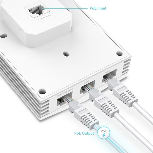 EAP655-Wall prístupový WiFi bod Omada AX3000, montáž na stenu