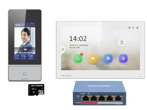 DS-KIS902-S IP sada DS-KV9503-WBE1, DS-KH6350-WTE1, switch, SD