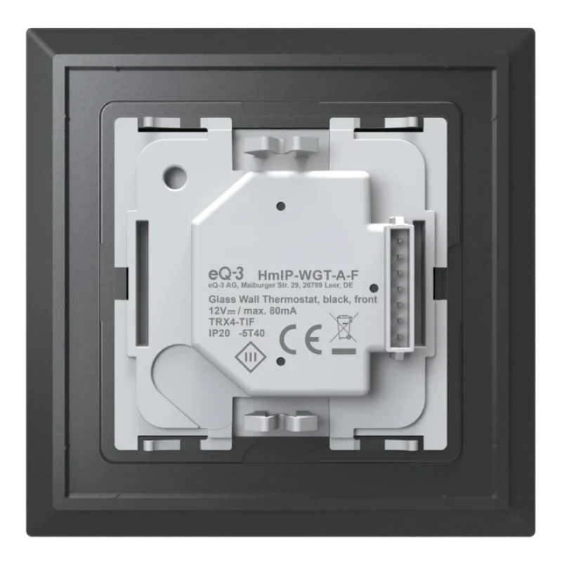 Homematic IP Sklenený nástenný termostat so senzorom CO2, čierny - HmIP-WGTC-A 7