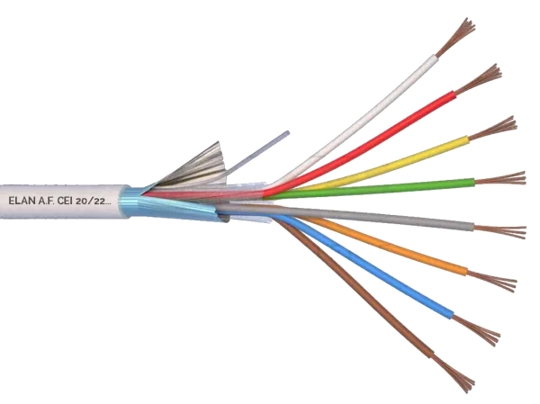 Kabel8x0,22T 8x0,22mm, medené lanko, tienenie AL fóliou,100m