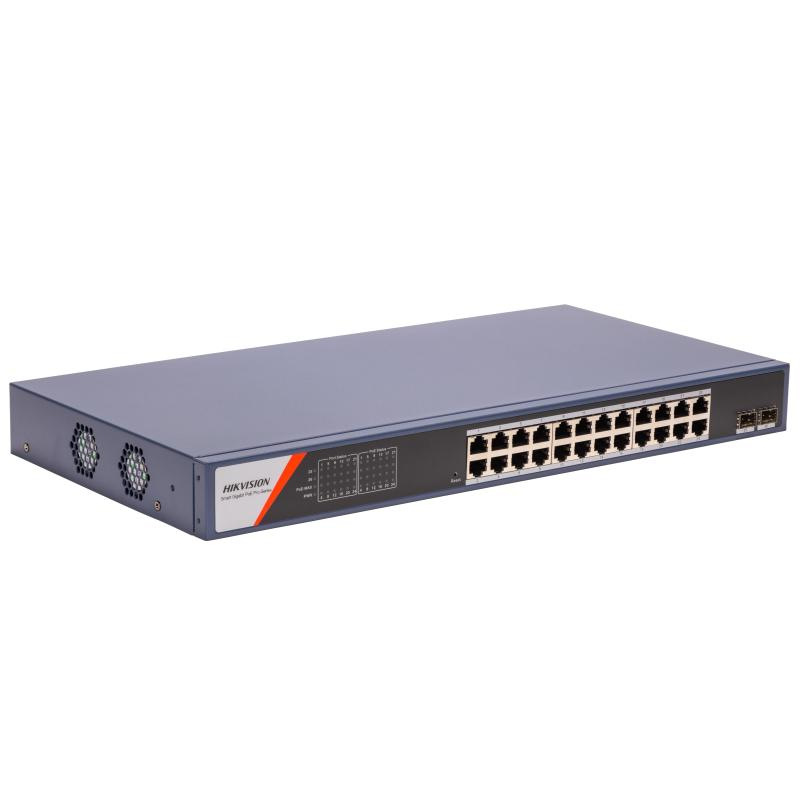 DS-3E1526P-SI-24P2F 24x1Gb PoE+2x1Gb optika, smart switch, 370W 2