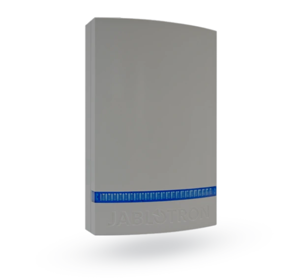 JA-1X1A-C-GR-B Plastový kryt sirény - sivý, modrý blikač