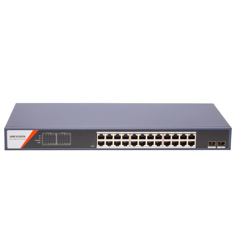 DS-3E1526P-SI-24P2F 24x1Gb PoE+2x1Gb optika, smart switch, 370W