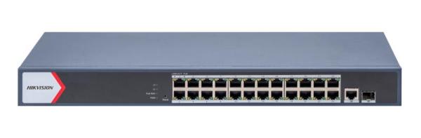 DS-3E1526P-EI/M 24xGb PoE+1x Gb RJ-45+1xSFP, smart switch, 230W