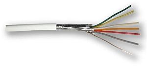 Kabel4x0,22T 4x0,22mm, medené lanko, tienenie AL fóliou,100m