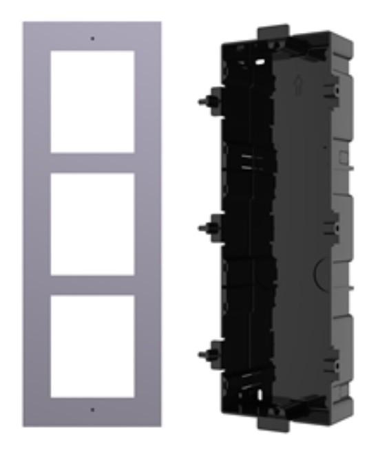 DS-KD-ACF3 panel pre montáž pod omietku pre 3 moduly