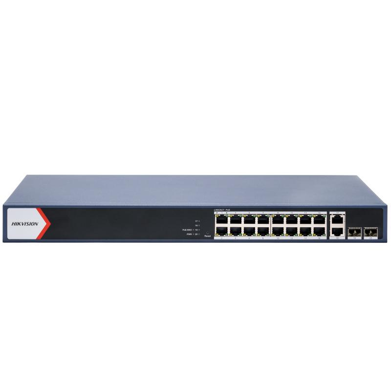 DS-3E1520P-EI 16xGb PoE+2x Gb RJ-45+2xSFP, smart switch, 230W 1