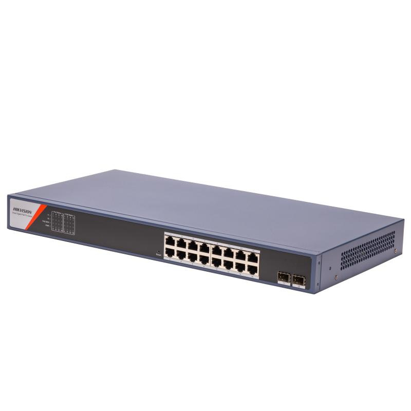 DS-3E1518P-SI-16P2F 16x1Gb PoE, 2x1Gb SFP 1