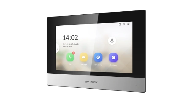 DS-KH6320-WTE1(B) vnút. IP jednotka, 7" s WiFi, čierna 1