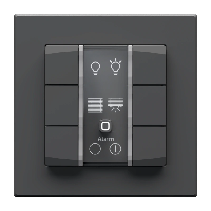 Homematic IP Nástenný dialkový ovládač - 6 tlačidiel, 230 V, antracit - HmIP-WRC6-230-A 1