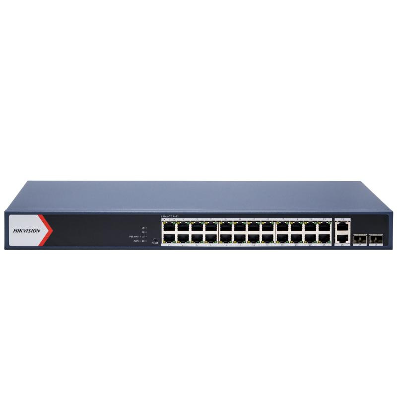DS-3E1528P-EI/M 24xGb PoE+2x Gb RJ-45+2xSFP, smart switch, 230W 1