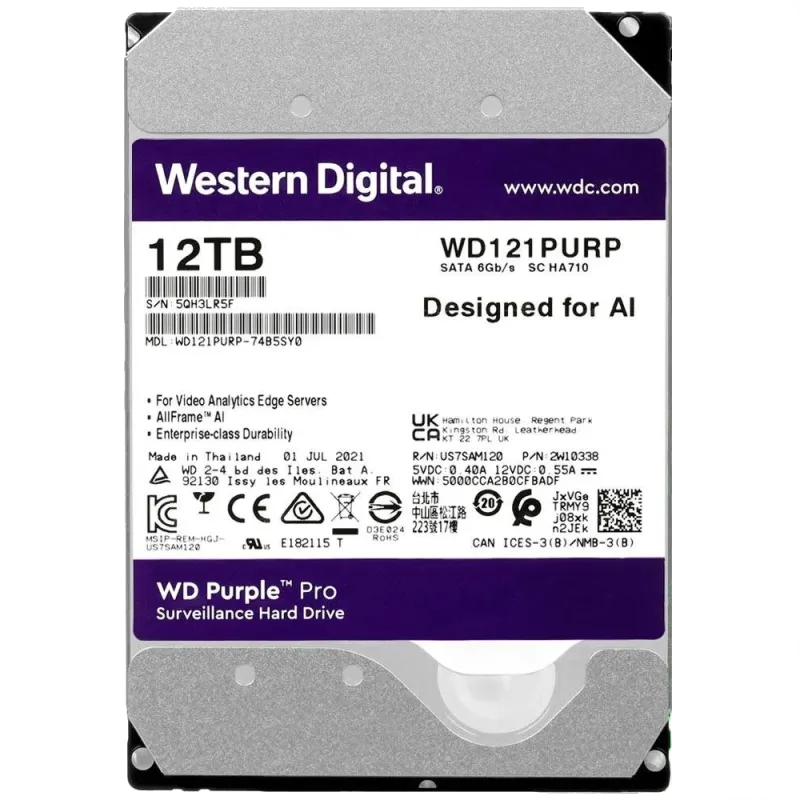 HDD12TBPurple 12TB HDD Western Digital