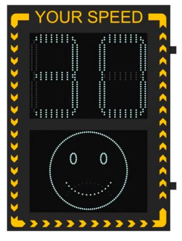 YJP5474-28-2-R radarový LED displej rýchlosti
