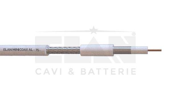 MiniKoax48305 koaxial mini kabel biely,4,8mm,75 Ohm, 305m