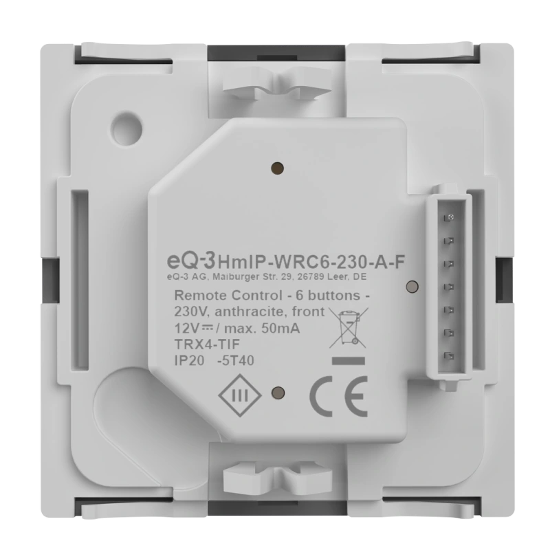 Homematic IP Nástenný dialkový ovládač - 6 tlačidiel, 230 V, antracit - HmIP-WRC6-230-A 15