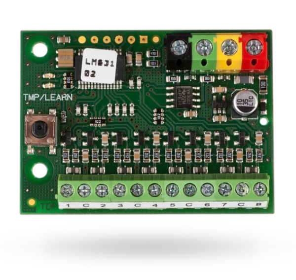 JA-118M Zbernicový modul pre pripojenie 8 magnet. kontaktov