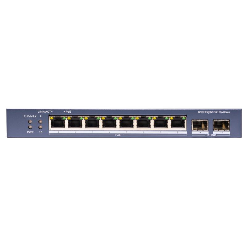 DS-3E1510P-SI-8P2F 8x1Gb PoE, 2x1Gb SFP 1